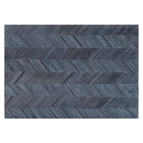 Enfield Hide Rug, Blue 1 Enfield Hide Rug, Blue