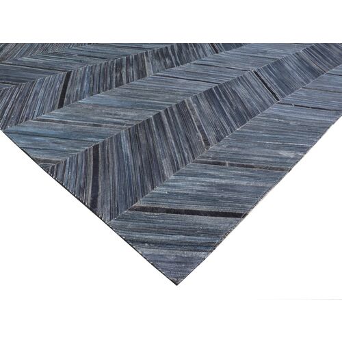 Enfield Hide Rug, Blue 2 Enfield Hide Rug, Blue