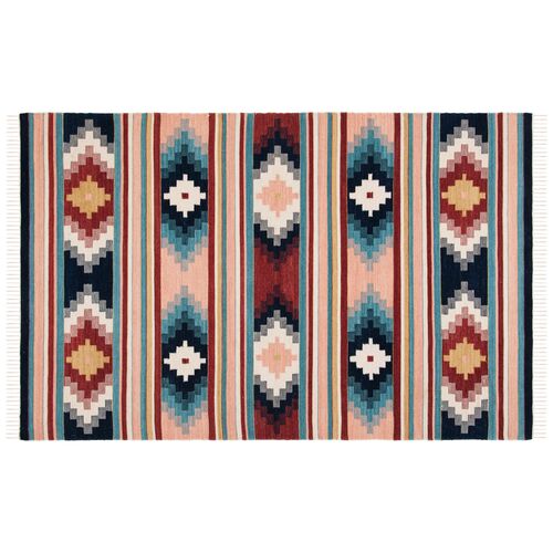 Denali Flatweave Wool Rug, Light Pink/Blue 1 Denali Flatweave Wool Rug, Light Pink/Blue