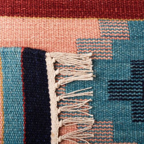 Denali Flatweave Wool Rug, Light Pink/Blue 7 Denali Flatweave Wool Rug, Light Pink/Blue