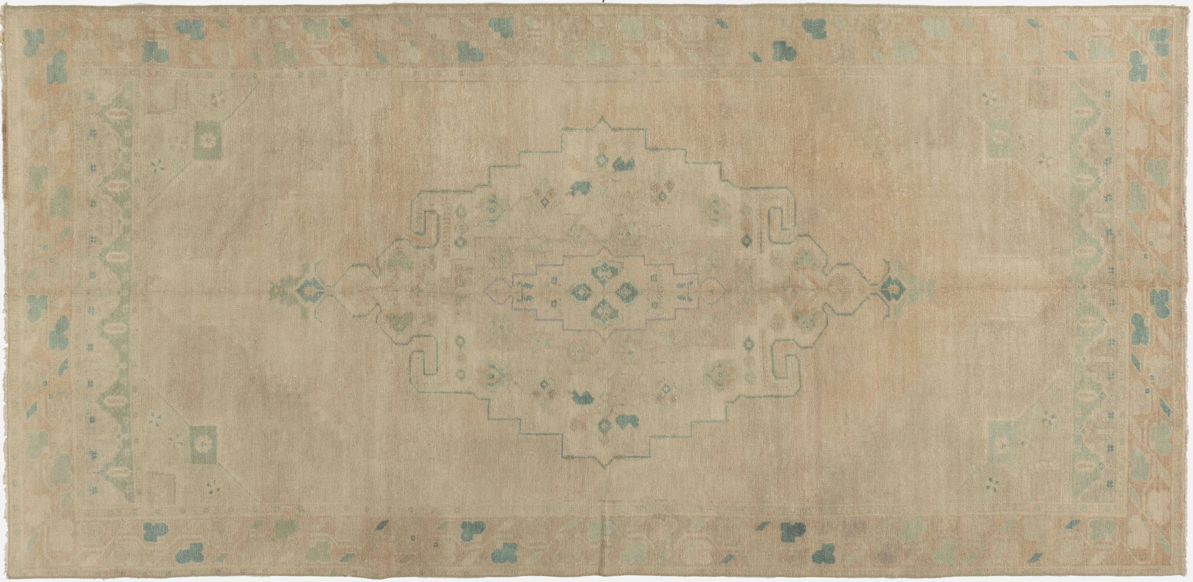 Turkish Oushak Rug 4'8 X 9'5 1 Turkish Oushak Rug 4'8 X 9'5