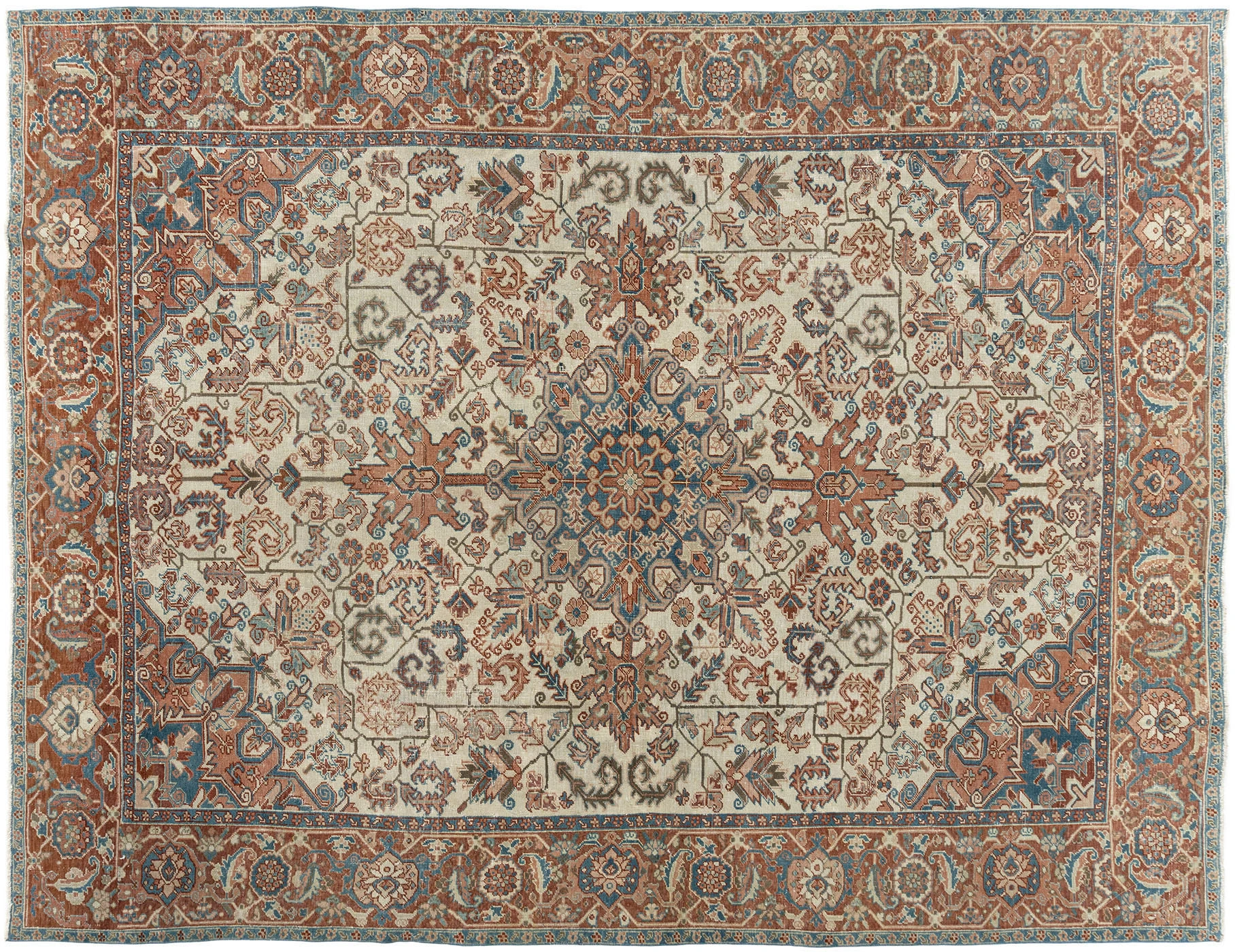 Persian Heriz Rug 8'8 X 11' 1 Persian Heriz Rug 8'8 X 11'
