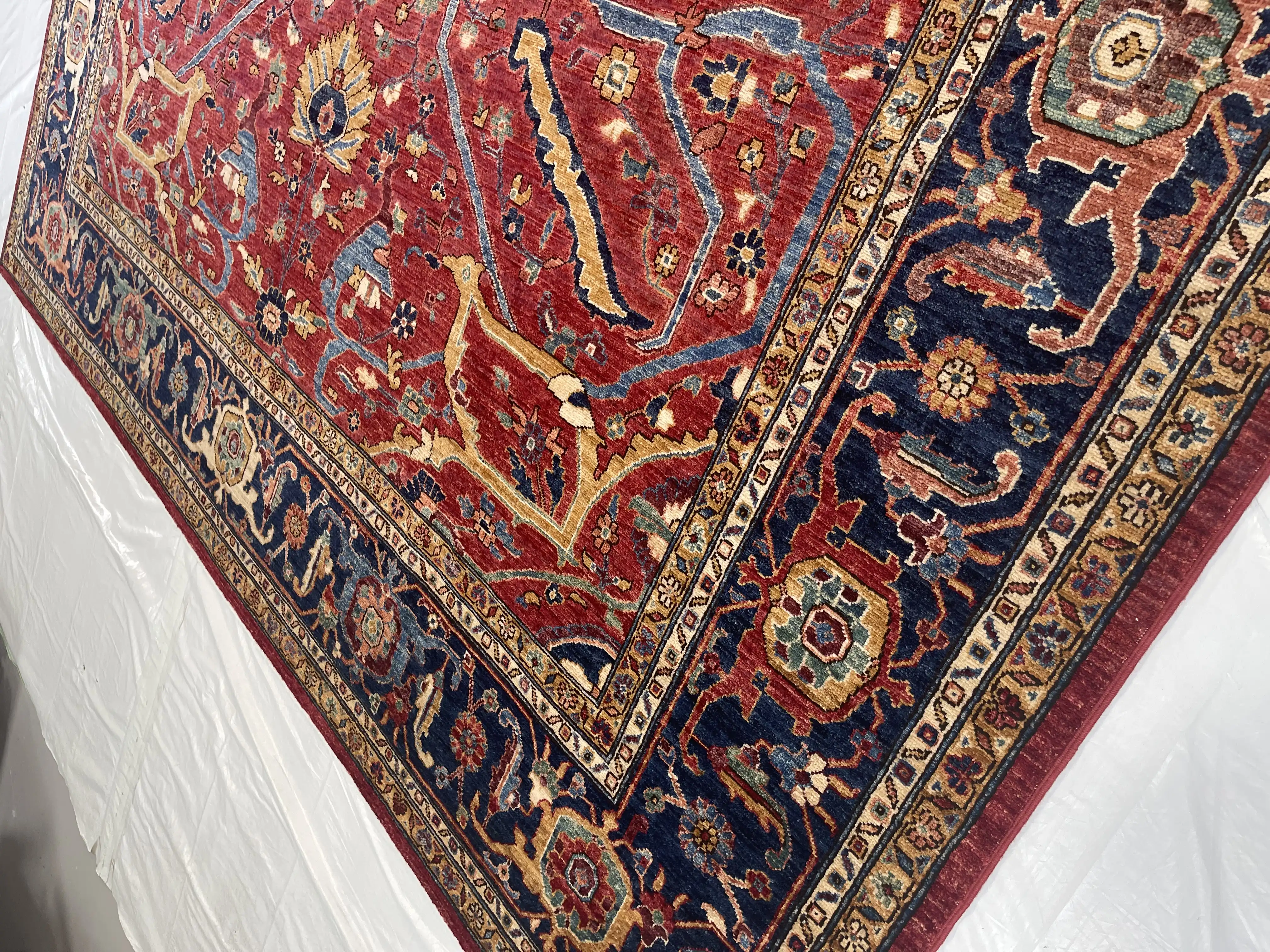 9" x 12" Heriz Rug, Red/Blue 3 9" x 12" Heriz Rug, Red/Blue