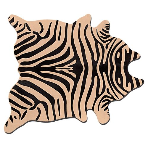 6'x7' Zebra Print Hide, Black 3 6'x7' Zebra Print Hide, Black