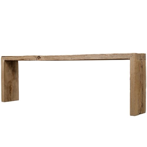 Waterfall Console Table, Weathered Natural