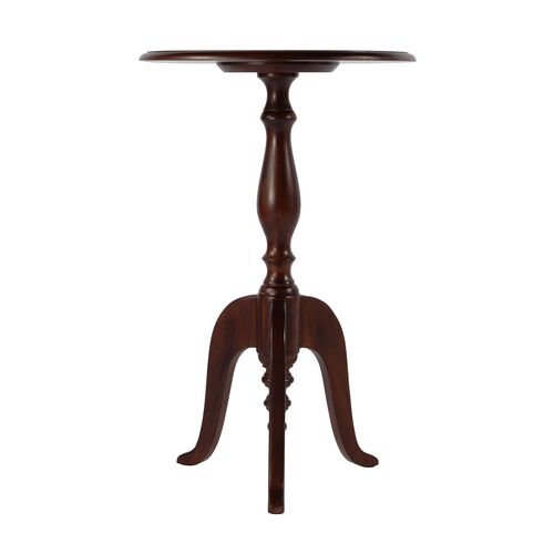 Bella Round Pedestal Side Table, Brown 3 Bella Round Pedestal Side Table, Brown