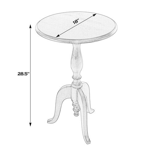 Bella Round Pedestal Side Table, Brown 5 Bella Round Pedestal Side Table, Brown