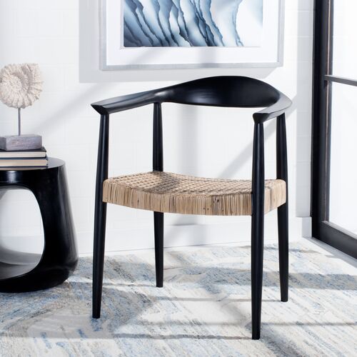 Francesca Rattan Armchair, Black/Natural 10 Francesca Rattan Armchair, Black/Natural