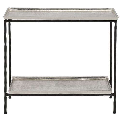Boyles Side Table, Antique Silver/Black 2 Boyles Side Table, Antique Silver/Black