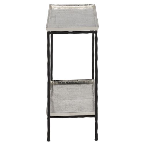 Boyles Side Table, Antique Silver/Black 3 Boyles Side Table, Antique Silver/Black
