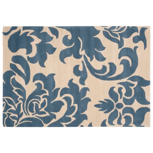 Fleur Rug, Blue Suede 1 Fleur Rug, Blue Suede