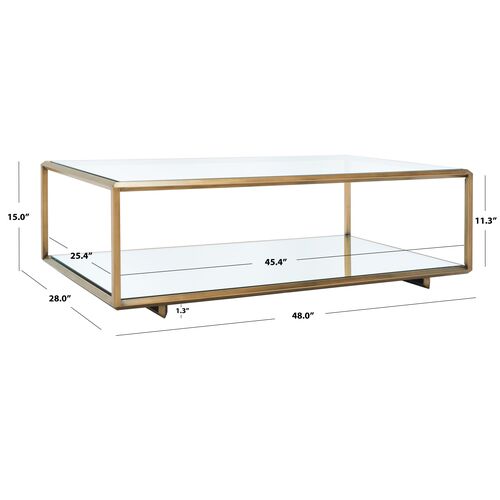 Elisha Mirrored Coffee Table, Bronze 8 Elisha Mirrored Coffee Table, Bronze