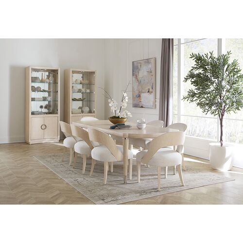 Nouveau Chic Rectangular Extension Dining Table, Sandstone 2 Nouveau Chic Rectangular Extension Dining Table, Sandstone