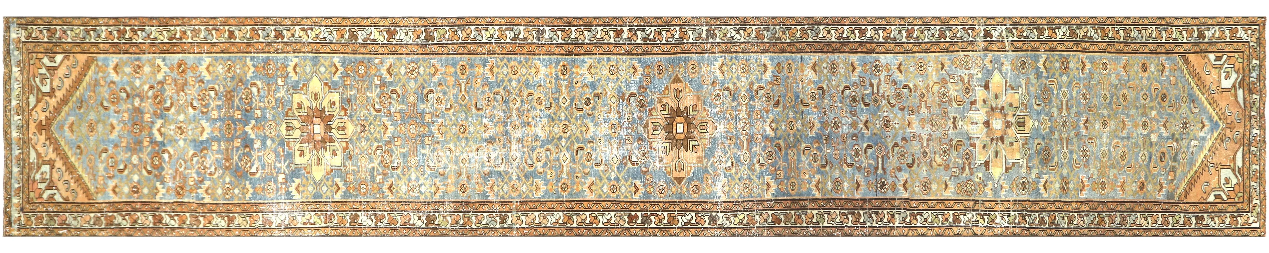 1920s Persian Melayer Runner, 3' x 17'2" 1 1920s Persian Melayer Runner, 3' x 17'2"