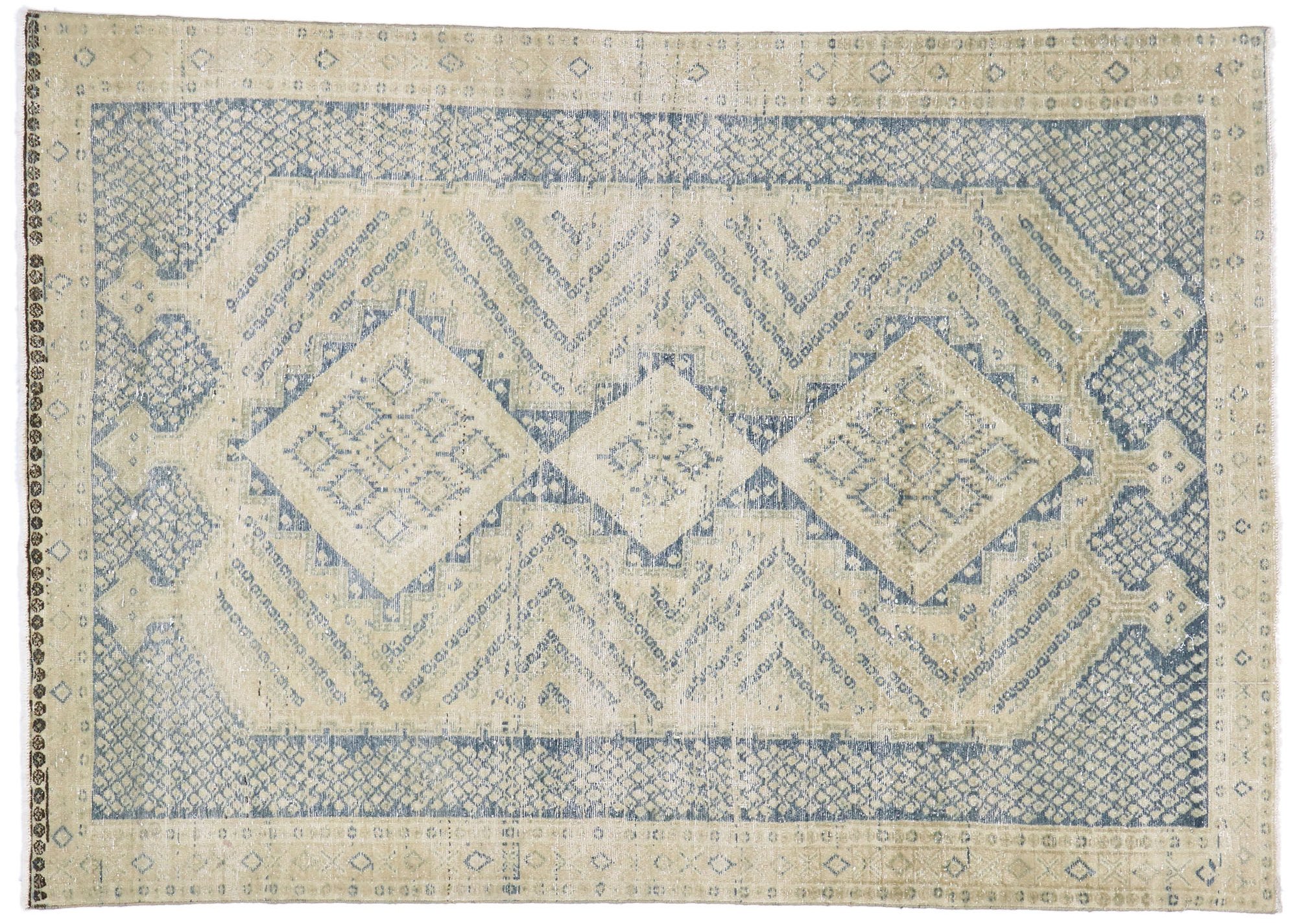 Antique Persian Malayer Rug. 4'02 x 5'11 1 Antique Persian Malayer Rug. 4'02 x 5'11