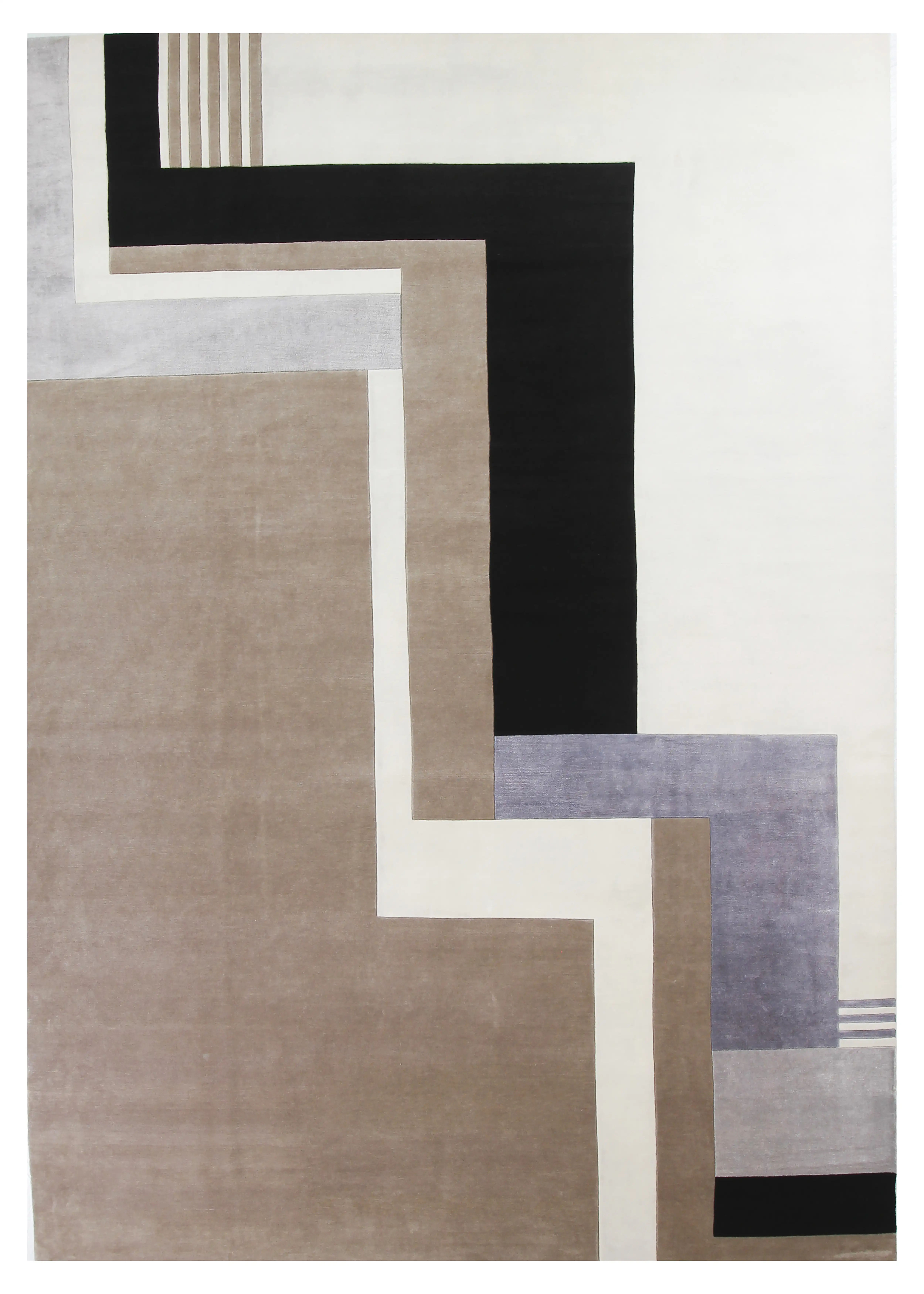10" x 14" Winston Rug, Tan/Black 1 10" x 14" Winston Rug, Tan/Black