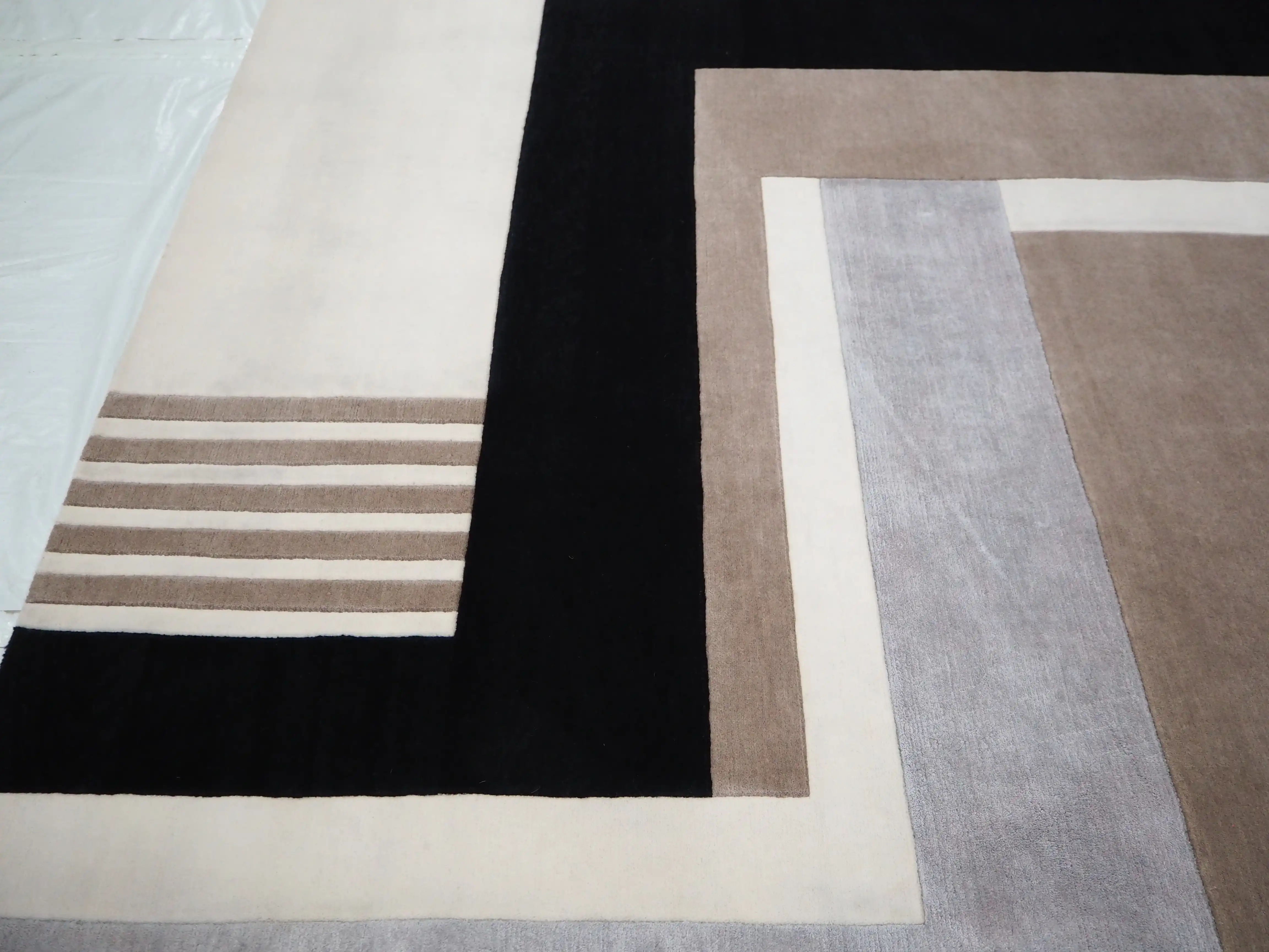 10" x 14" Winston Rug, Tan/Black 2 10" x 14" Winston Rug, Tan/Black