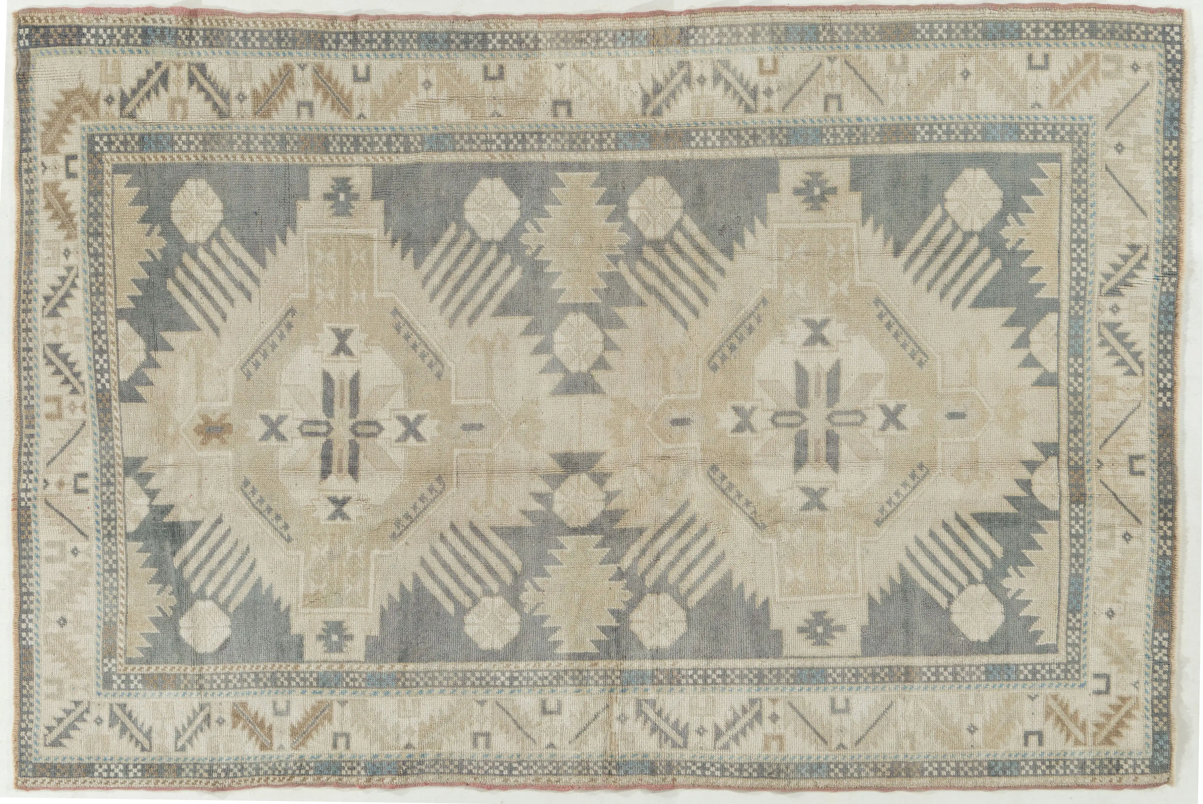 Turkish Oushak Area Rug 4' X 6'