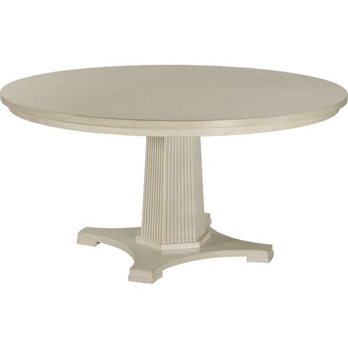 Liam Round Pedestal Dining Table, Whitewash 1 Liam Round Pedestal Dining Table, Whitewash