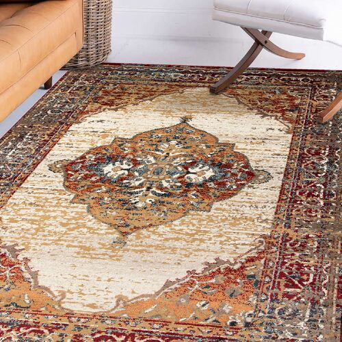 Rolland Medallion Rug, Beige 3 Rolland Medallion Rug, Beige