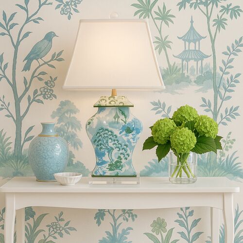Madcap Cottage Canton Celadon Table Lamp, Blue 4 Madcap Cottage Canton Celadon Table Lamp, Blue