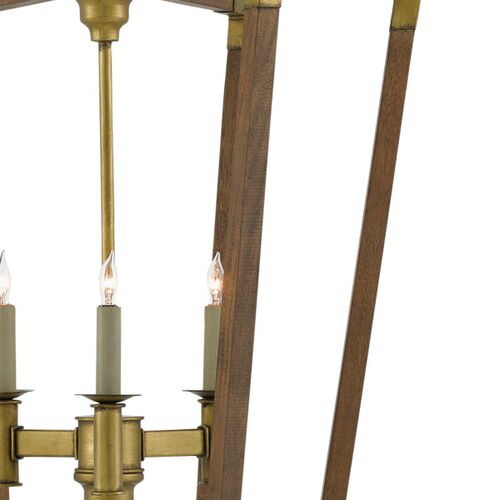 Bastian Lantern, Chestnut/Brass 2 Bastian Lantern, Chestnut/Brass