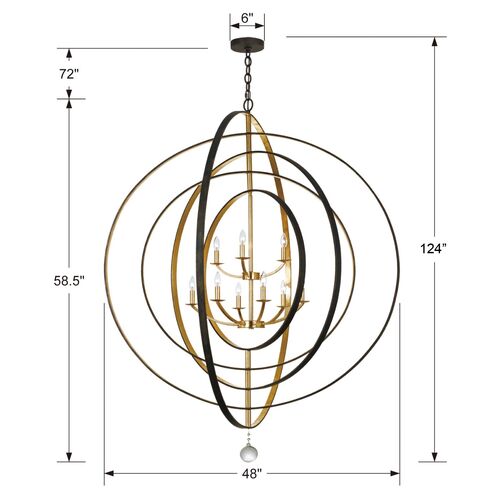 Luna 9-Light Chandelier 5 Luna 9-Light Chandelier