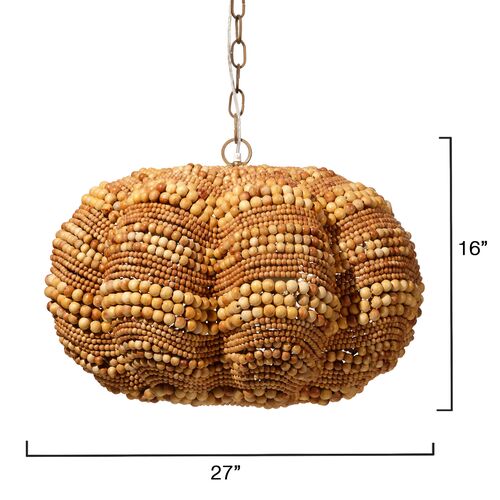 Clamshell Beeded Chandelier 7 Clamshell Beeded Chandelier