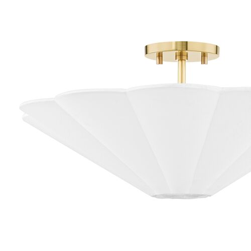 Ursula Semi Flush Mount, Aged Brass 2 Ursula Semi Flush Mount, Aged Brass