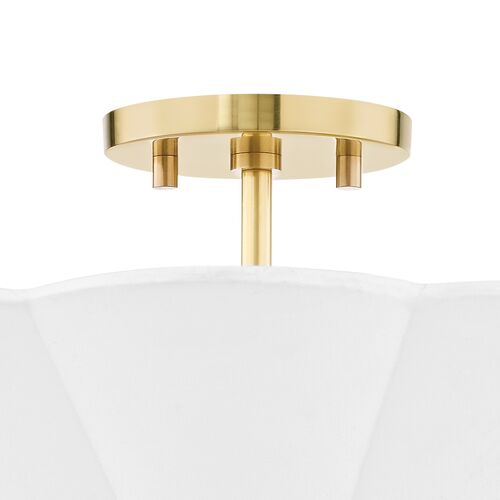 Ursula Semi Flush Mount, Aged Brass 3 Ursula Semi Flush Mount, Aged Brass