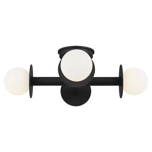 Nodes Semi Flush Mount, Midnight Black