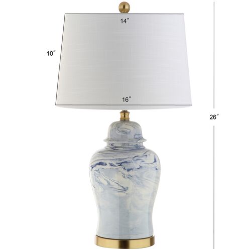 Lucinda Table Lamp, Blue/White 6 Lucinda Table Lamp, Blue/White