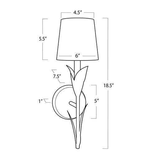 River Reed Single Wall Sconce 4 River Reed Single Wall Sconce