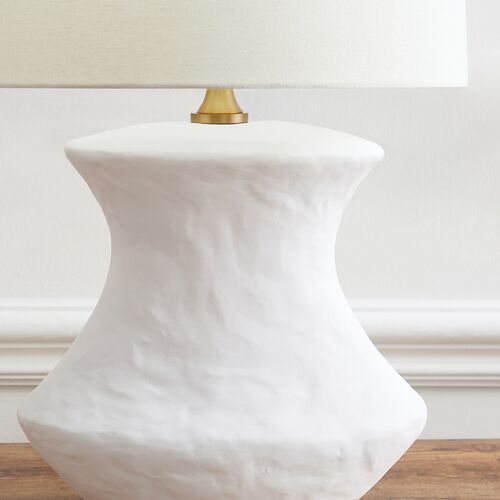 Bone Ceramic Table Lamp, Matte White 4 Bone Ceramic Table Lamp, Matte White