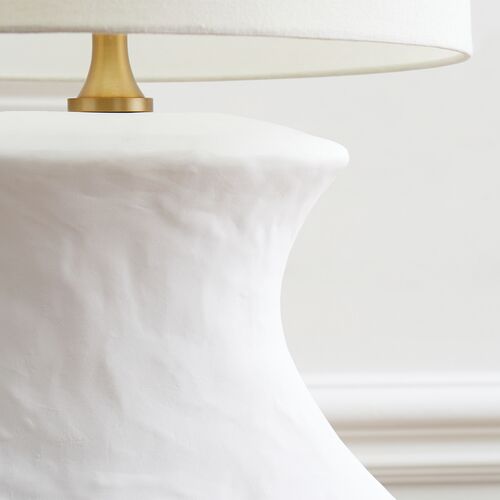 Bone Ceramic Table Lamp, Matte White 5 Bone Ceramic Table Lamp, Matte White