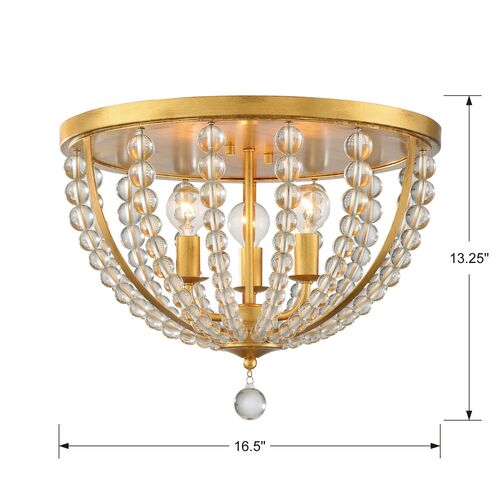 Roxy Flush Mount, Antiqued Gold 4 Roxy Flush Mount, Antiqued Gold
