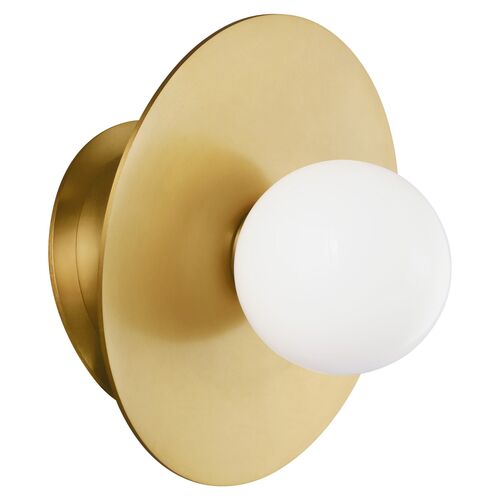 Nodes Large Angled Sconce, Burnished Brass 1 Nodes Large Angled Sconce, Burnished Brass