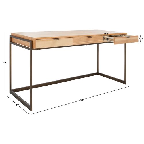 Merrick Writing Desk, Walnut 8 Merrick Writing Desk, Walnut