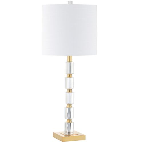 S/2 Odette Table Lamps, Clear/Gold 3 S/2 Odette Table Lamps, Clear/Gold