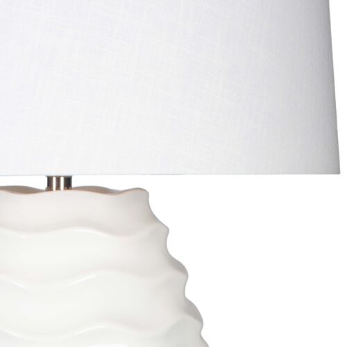 Escondido Wave Ceramic Table Lamp, White 4 Escondido Wave Ceramic Table Lamp, White