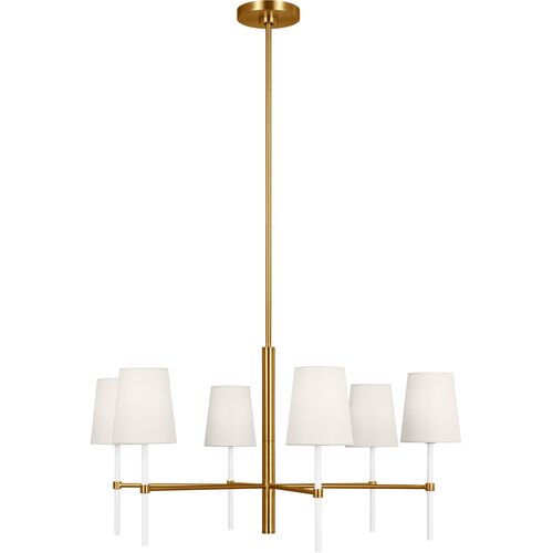 Monroe Medium 6-Light Chandelier, Burnished Brass 1 Monroe Medium 6-Light Chandelier, Burnished Brass