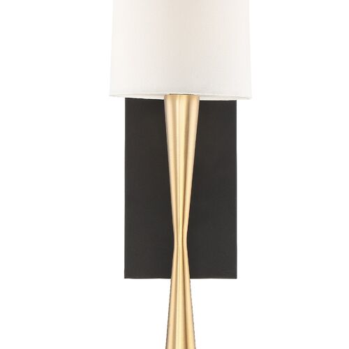 Trenton 1-Light Wall Mount, Aged Brass/Black Forged 4 Trenton 1-Light Wall Mount, Aged Brass/Black Forged