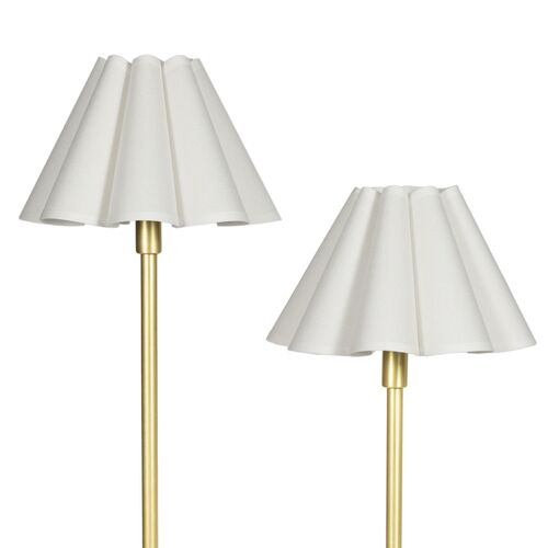 Polly 2-Light Scallop Shade Floor Lamp 4 Polly 2-Light Scallop Shade Floor Lamp