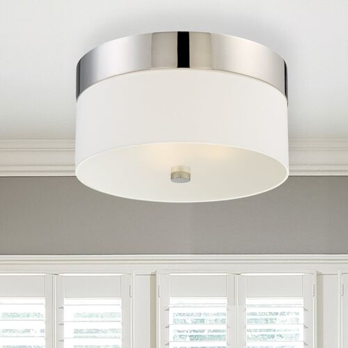 Grayson 3-Light Flush Mount, Nickel 2 Grayson 3-Light Flush Mount, Nickel