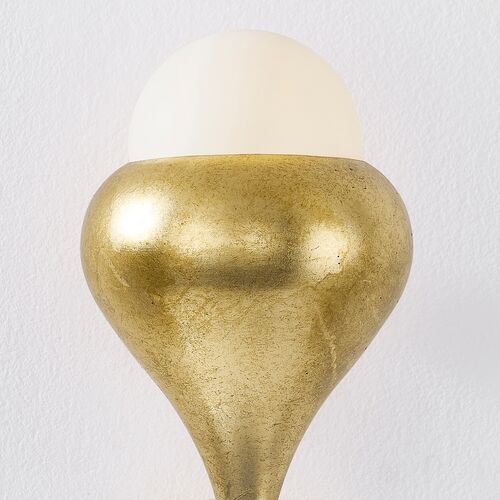 Delta 20" Wall Sconce, Vintage Gold Leaf 3 Delta 20" Wall Sconce, Vintage Gold Leaf