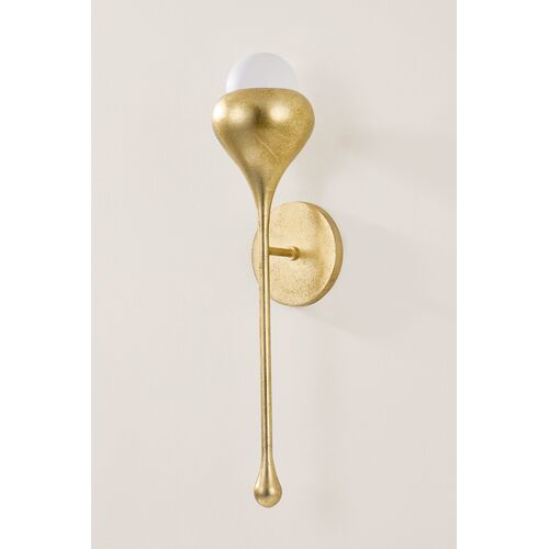 Delta 20" Wall Sconce, Vintage Gold Leaf 7 Delta 20" Wall Sconce, Vintage Gold Leaf