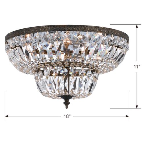 Richmond 4-Light Flush Mount, Bronze 2 Richmond 4-Light Flush Mount, Bronze