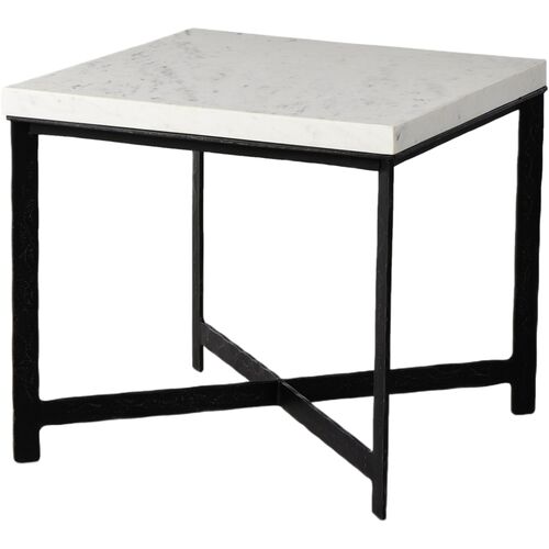 Oakley End Table, Iron/Marble 1 Oakley End Table, Iron/Marble