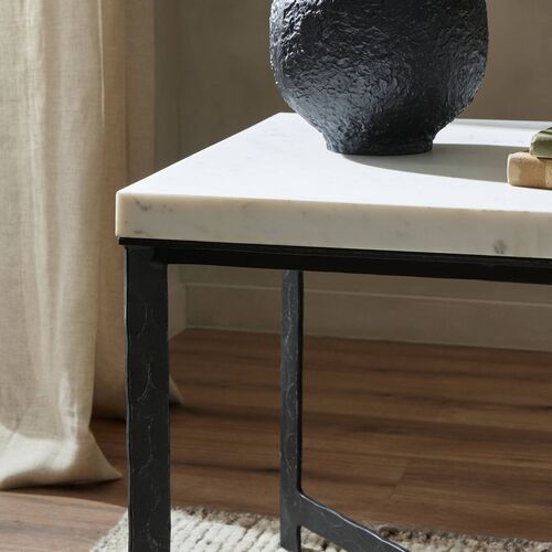 Oakley End Table, Iron/Marble 12 Oakley End Table, Iron/Marble