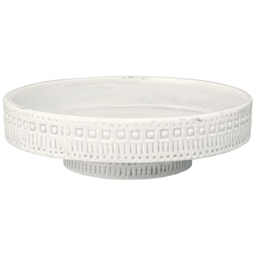 13" Coco Pedestal, White